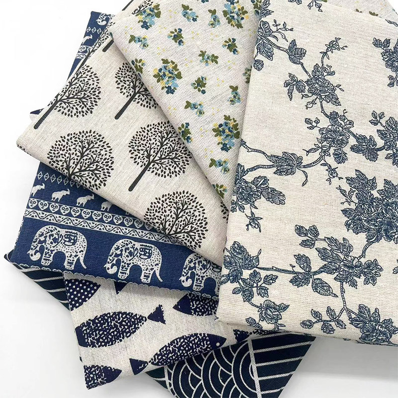 Home Decor You - Retro Boho Floral Cotton Linen Blend