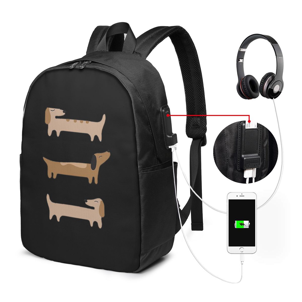 Home Decor You - Home Decor - Dachshund Backpack Travel