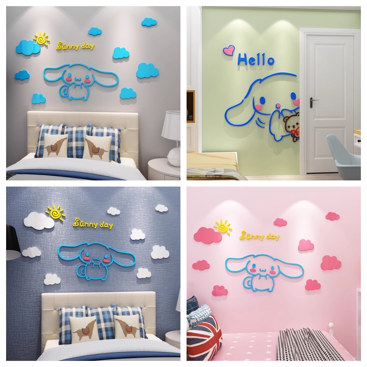 Home Decor Design - Sanrio Stickers Acrylic Layout 3D Stereo