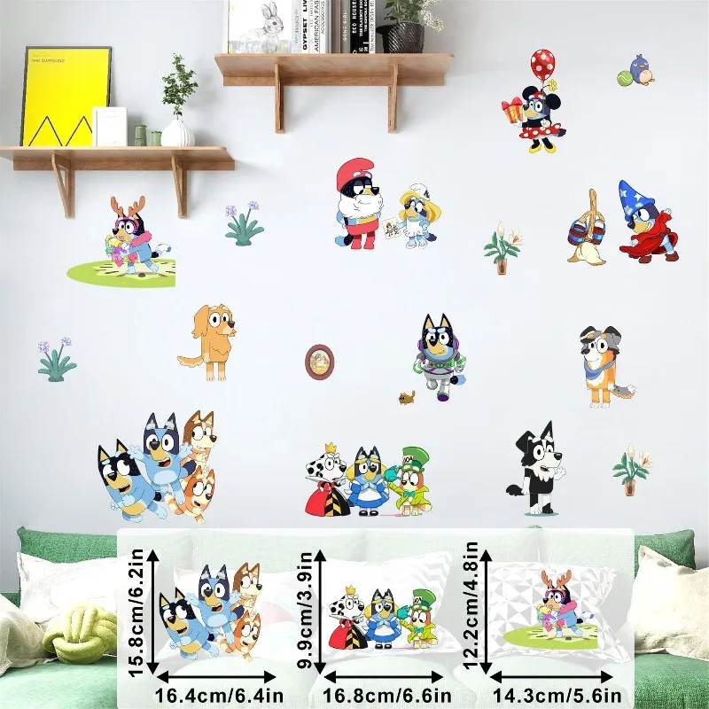 Home Decor Design - Bluey Cute Cartoon Anime Self-Adhesive Wall