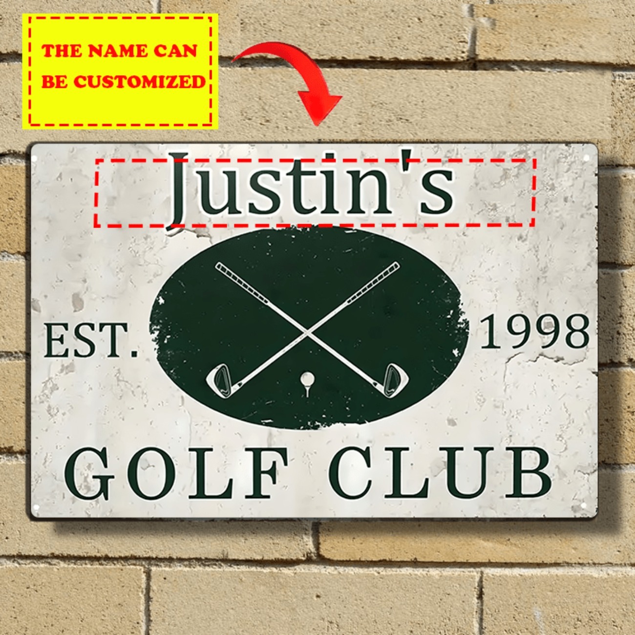 Home Decor Theme - 1pc Personalized Golf Club Metal Sign