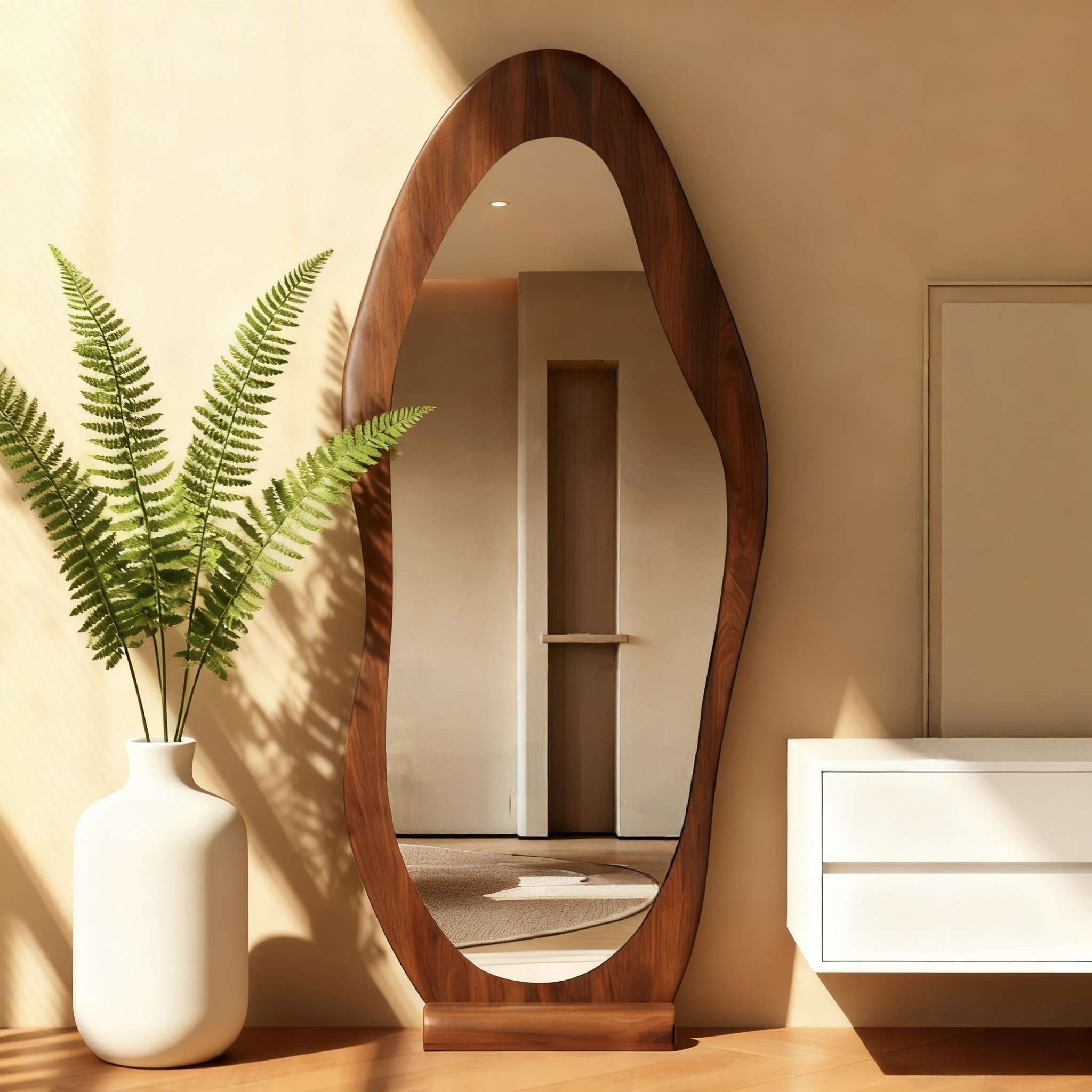 Modern Full Length Floor Mirro - Flooring Home Decor ulasan dan harga