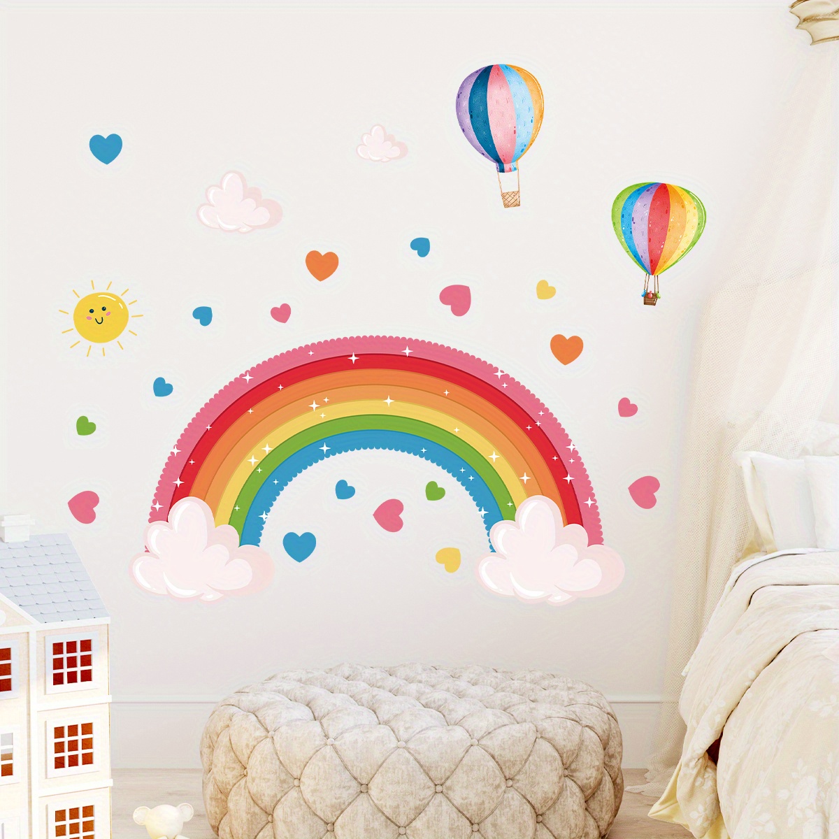 Cartoon Cute Rainbow Colorful  - Home Decor Y2K ulasan dan harga
