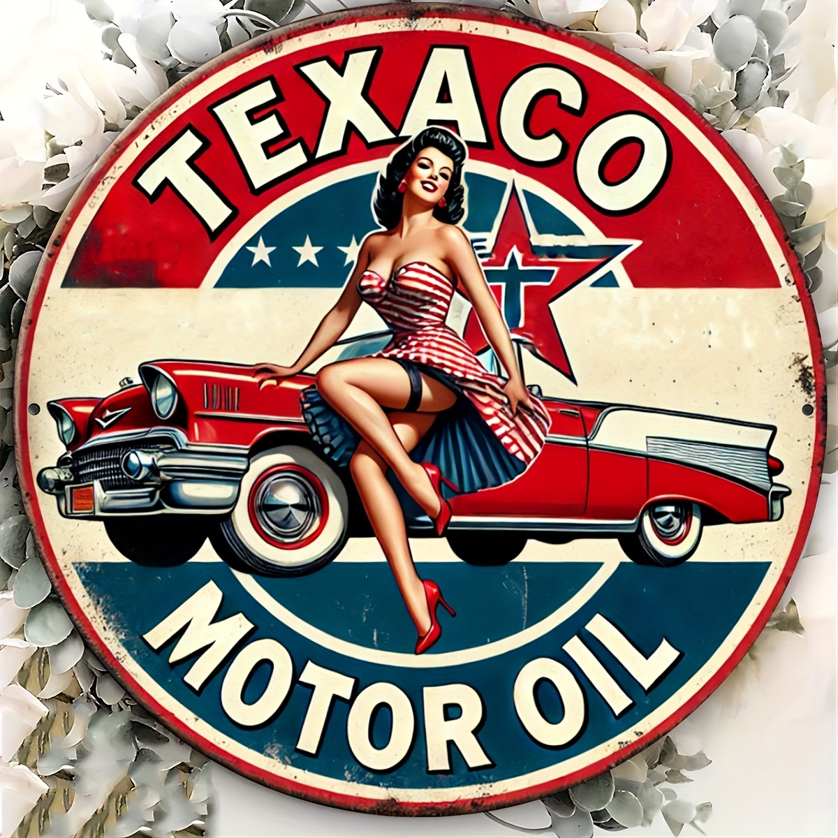 Texaco Motor Oil Vintage Alumi - Home Decor Essentials ulasan dan harga