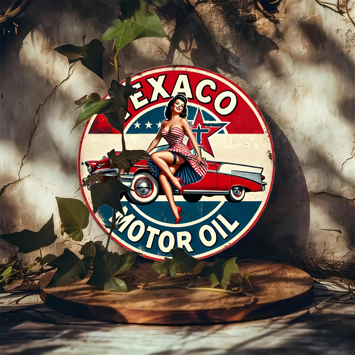 Texaco Motor Oil Vintage Alumi - Home Decor Essentials ulasan dan harga