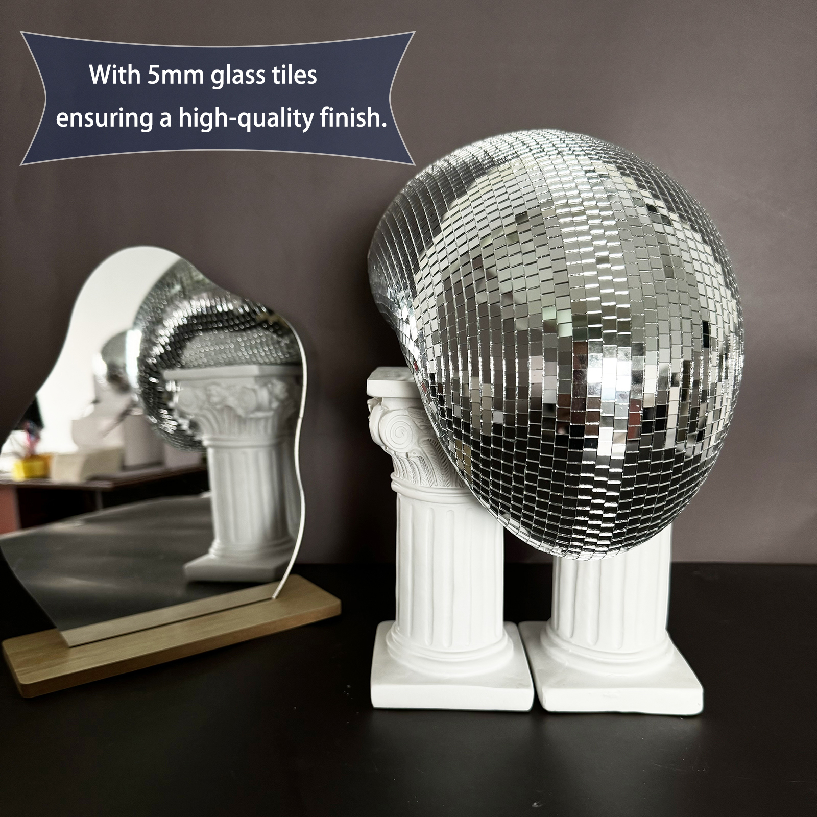 28cm Melted Disco Ball Mirror  - Home Decor Y2K ulasan dan harga