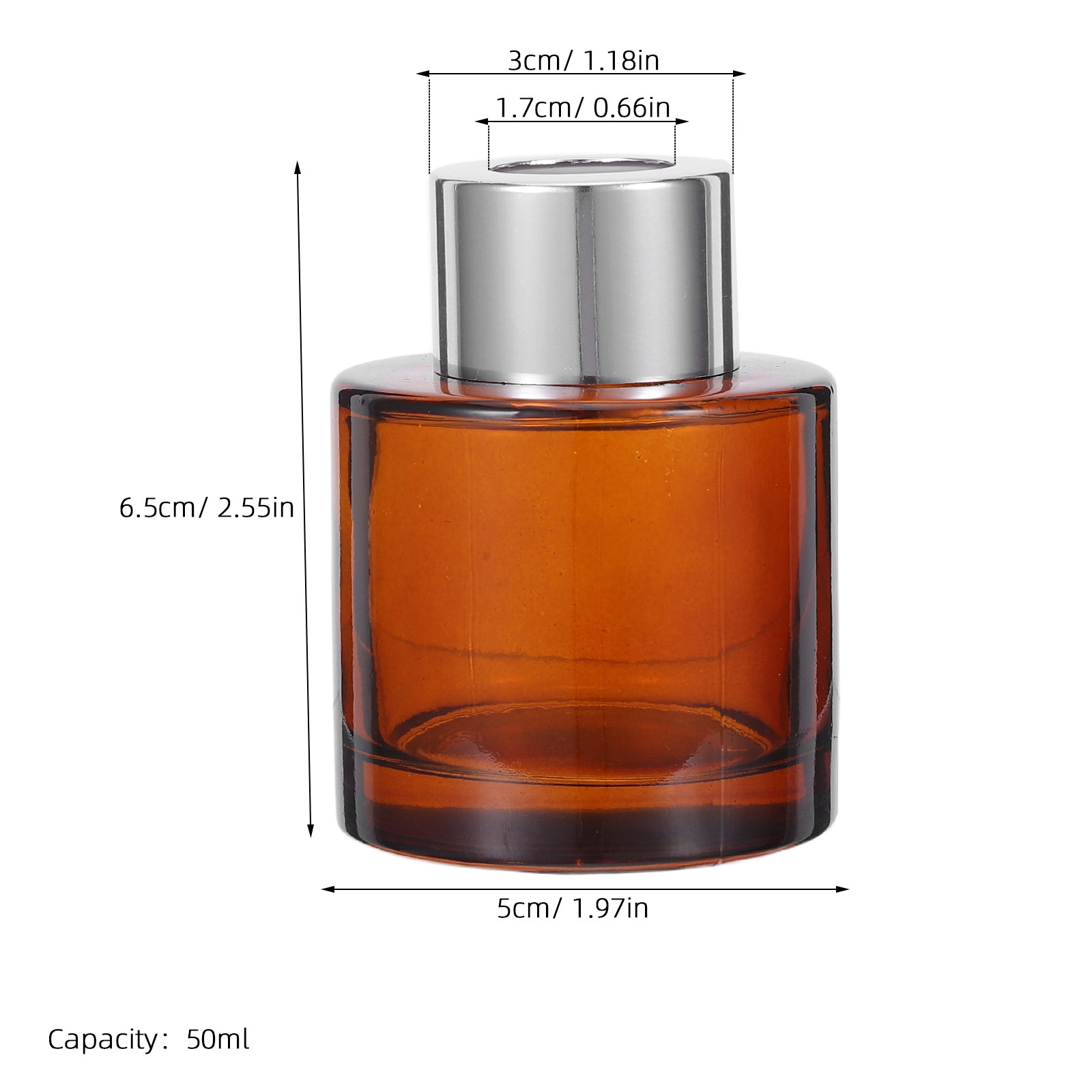 2Pcs 50Ml Cylindrical Glass Ar - Home Decor Essentials ulasan dan harga