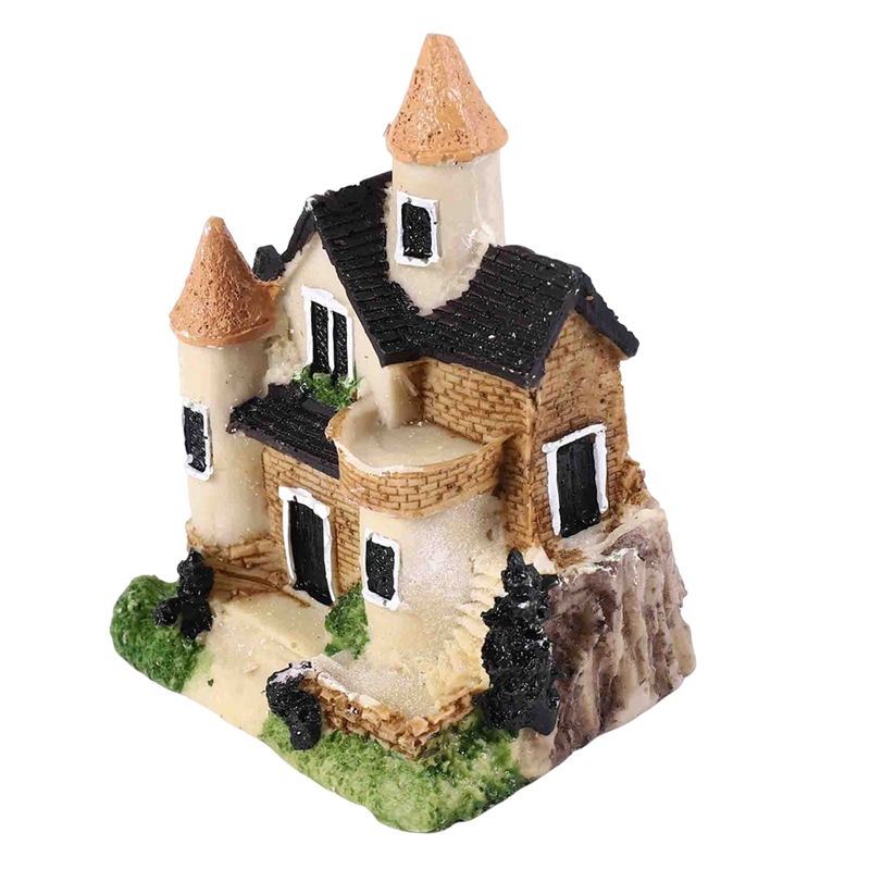 Cute Mini Resin House Miniatur - Home Decor You ulasan dan harga