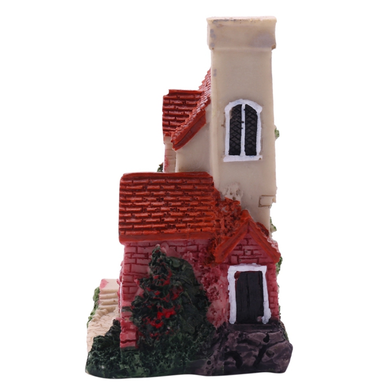Cute Mini Resin House Miniatur - Home Decor You ulasan dan harga