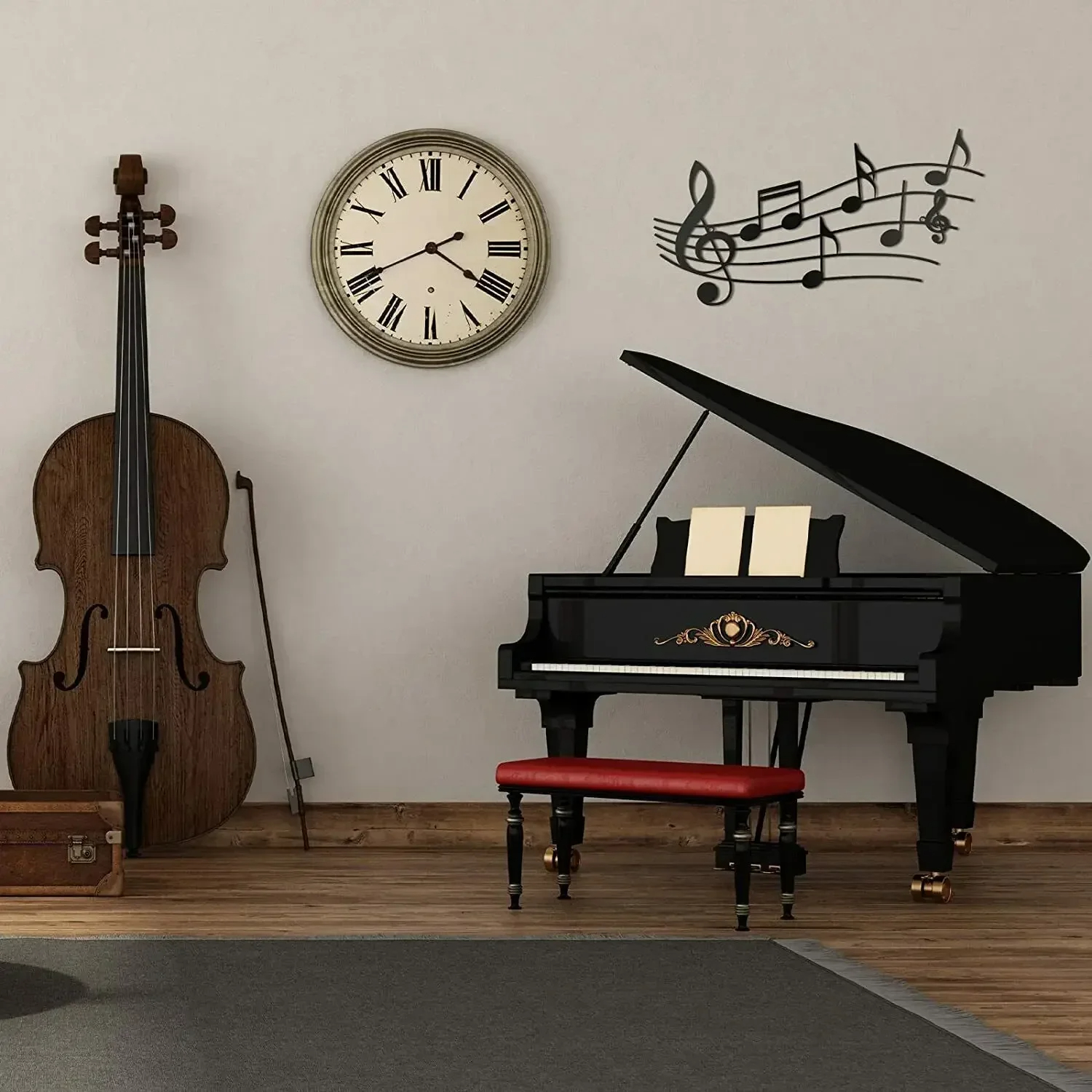 Music Note Wall Decor Metal Mu - Home Decor Theme ulasan dan harga