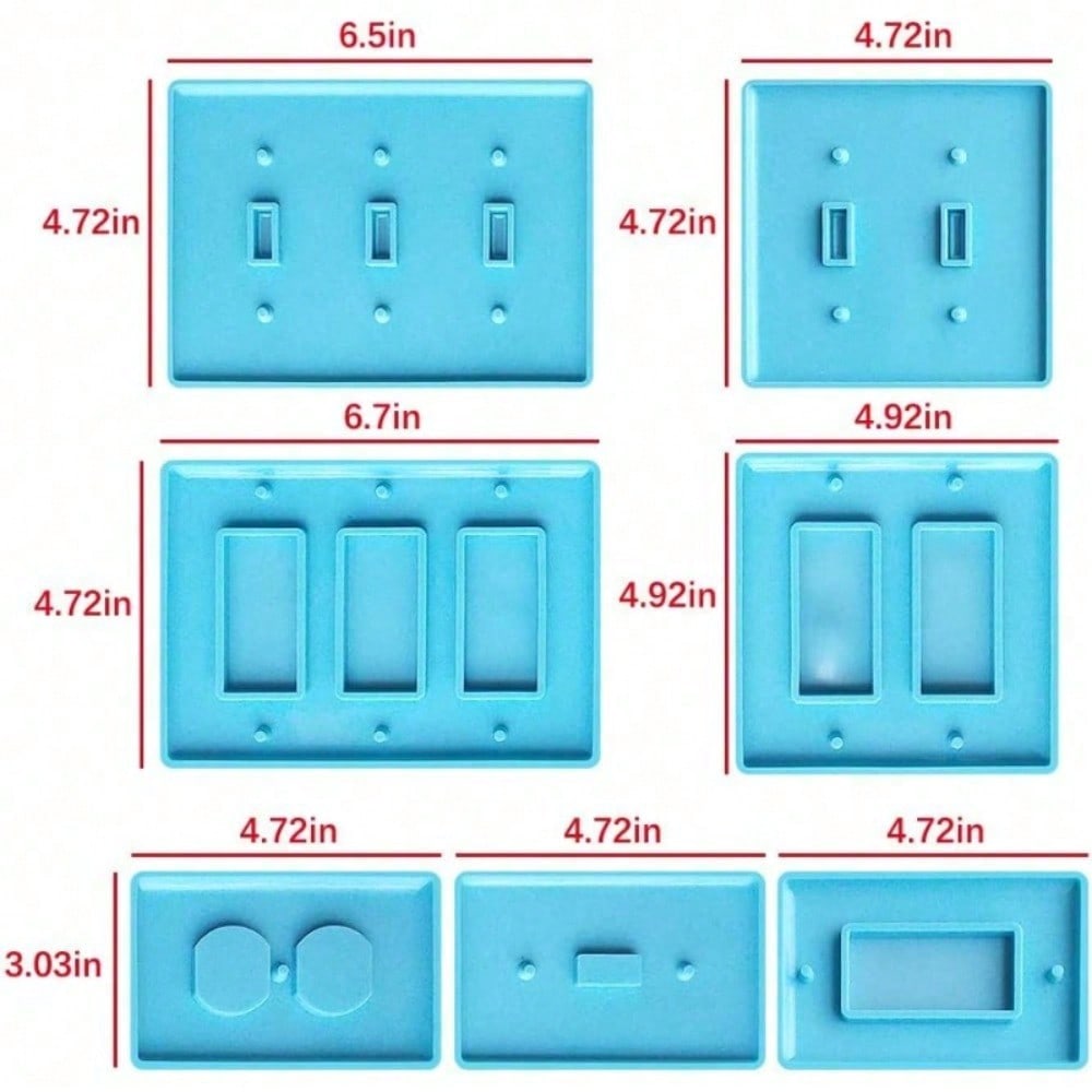 7PcsSwitch Socket Panel Plaste - Home Decor Outlet ulasan dan harga