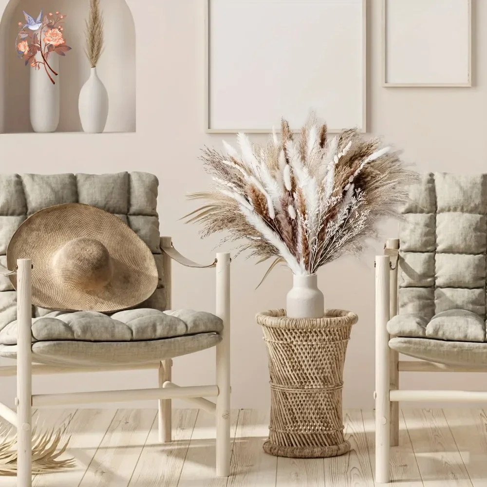 60 Pieces Dried Pampas Grass F - Pampas Grass Decor ulasan dan harga