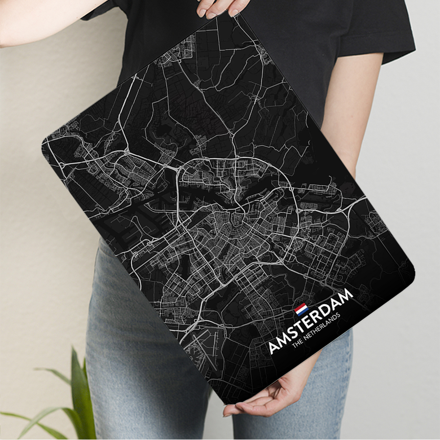 Custom Amsterdam City Map Meta - Home Decor Netherlands ulasan dan harga