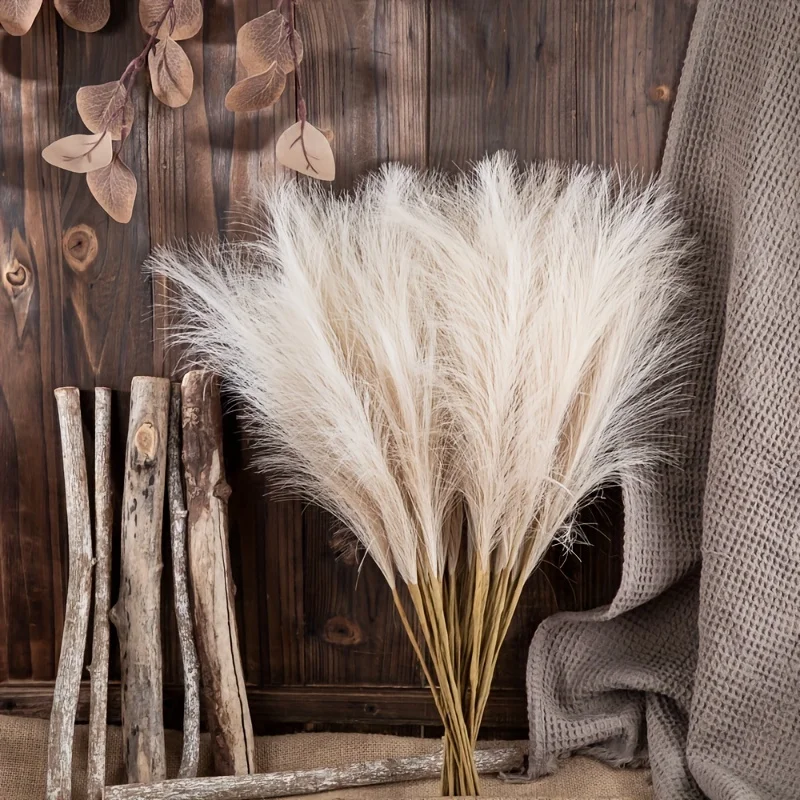 10pcs Faux Pampas Grass, Pampa - Pampas Grass Decor ulasan dan harga