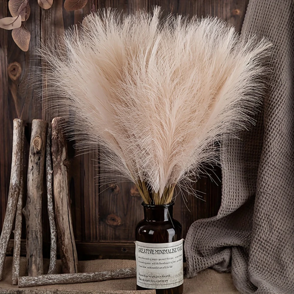 10pcs Faux Pampas Grass, Pampa - Pampas Grass Decor ulasan dan harga