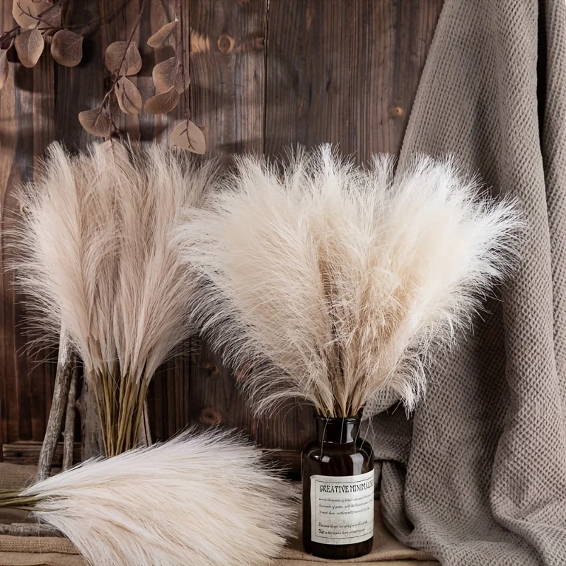 10pcs Faux Pampas Grass, Pampa - Pampas Grass Decor ulasan dan harga