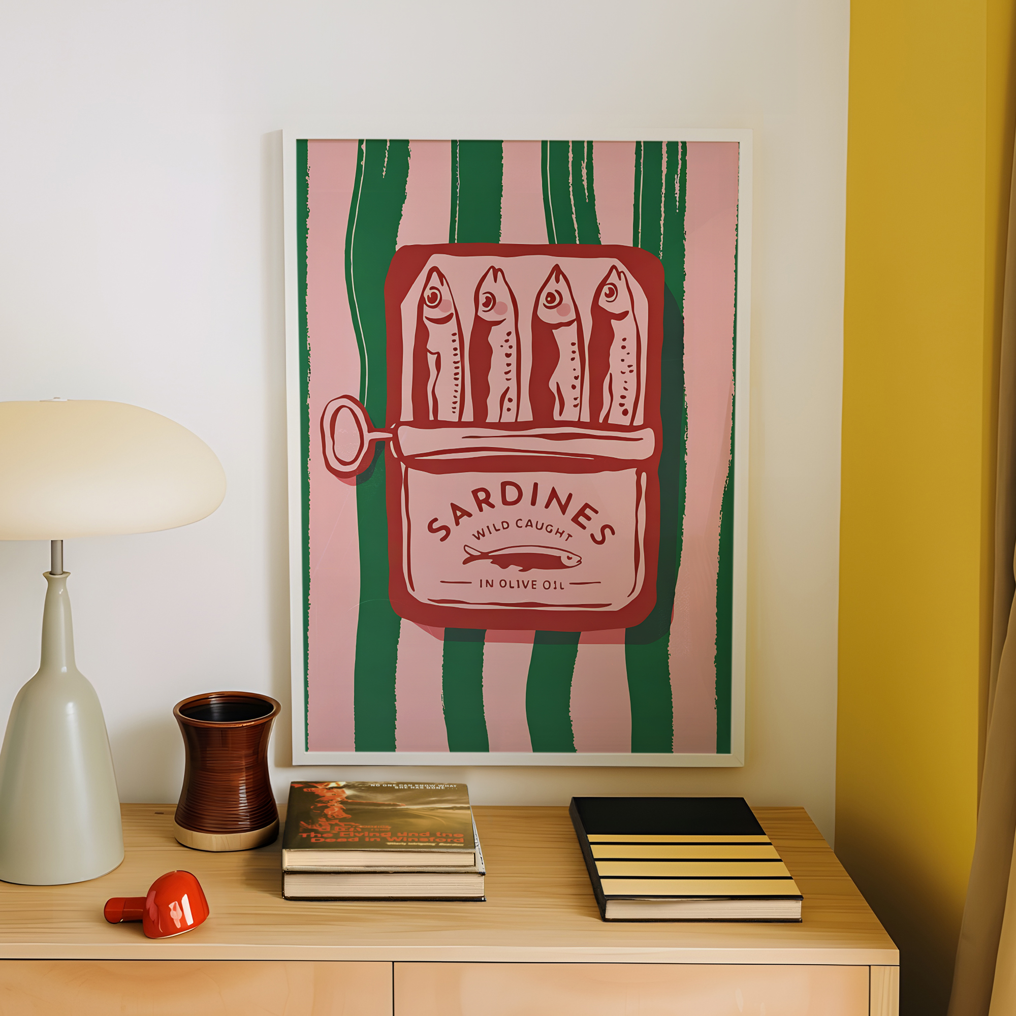 Vintage Cartoon Olive Oil Sard - Home Decor Essentials ulasan dan harga