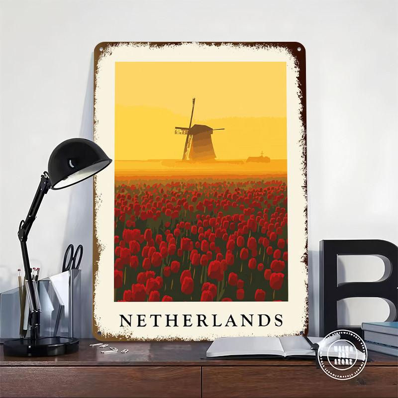 Netherlands Windmill and Tulip - Home Decor Netherlands ulasan dan harga