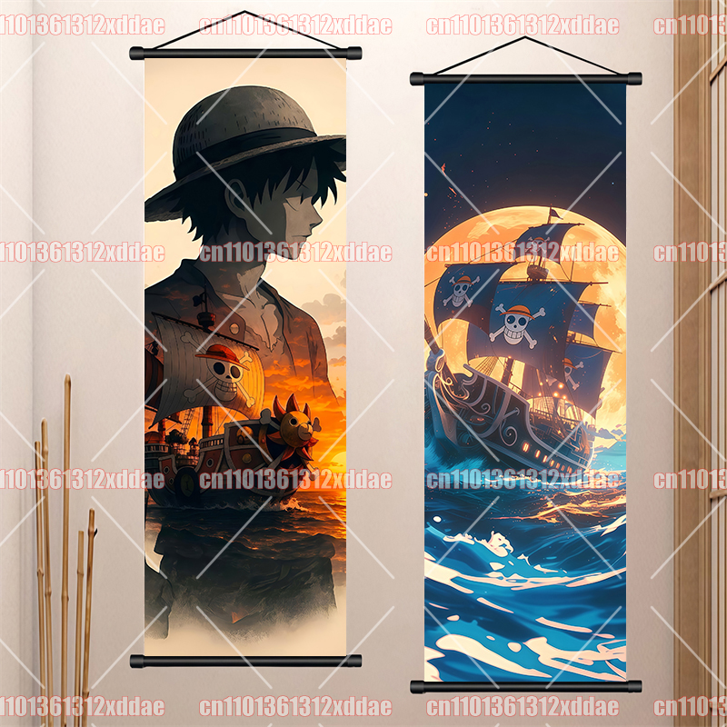 Anime One Piece Scroll Paintin - Home Decor Tv ulasan dan harga