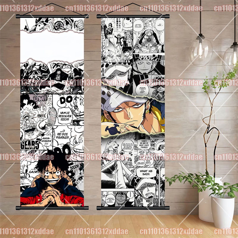 Anime One Piece Scroll Paintin - Home Decor Tv ulasan dan harga
