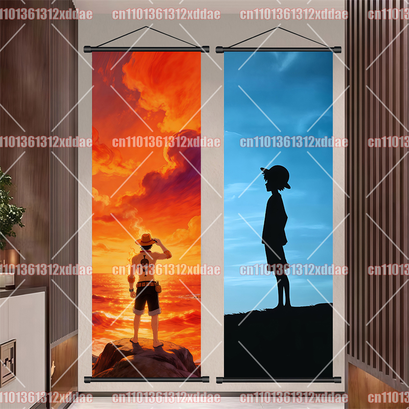 Anime One Piece Scroll Paintin - Home Decor Tv ulasan dan harga