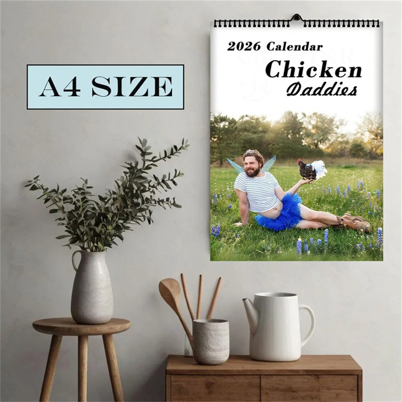 2026 Funny Chicken Daddy Wall  - Home Decor Design ulasan dan harga