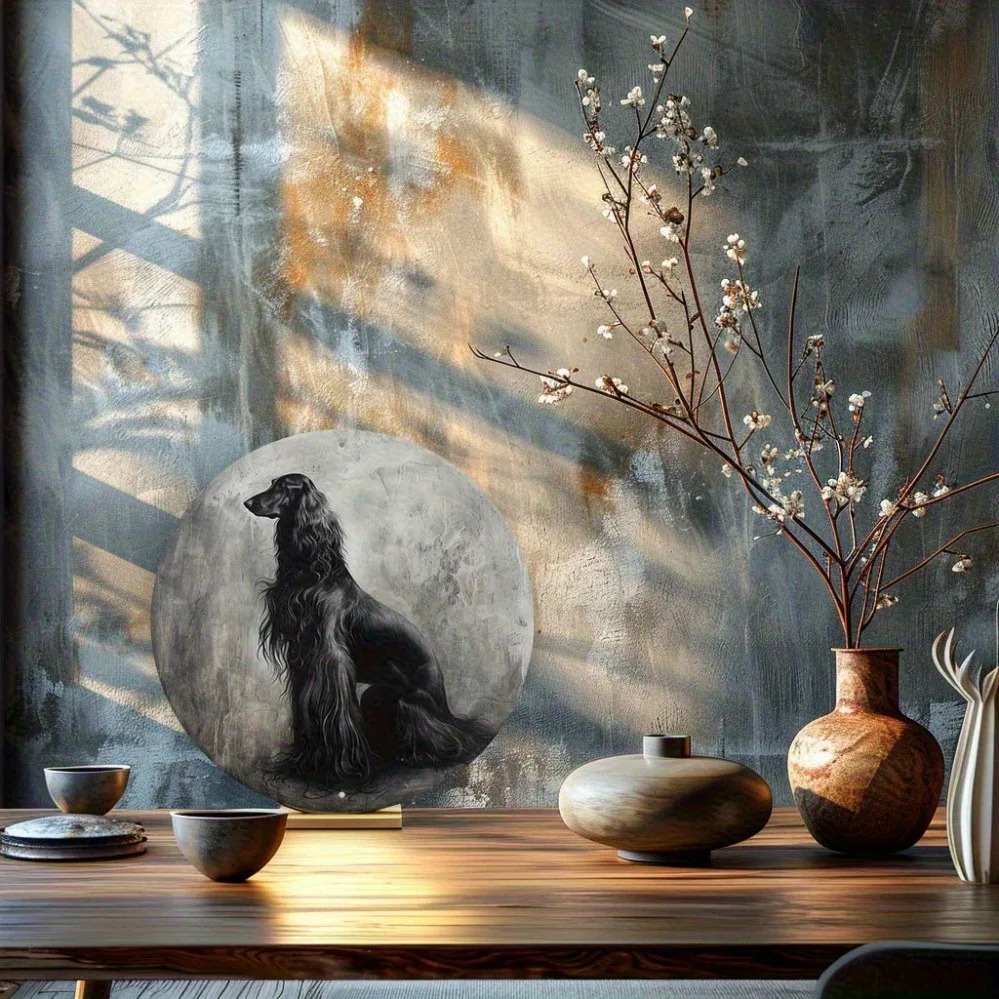 Brand Premium Afghan Hound Por - Home Decor Brand ulasan dan harga