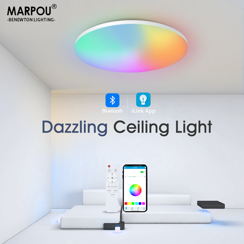 Smart RGB Ceiling Light 62W 40 - Home Decor Free App ulasan dan harga