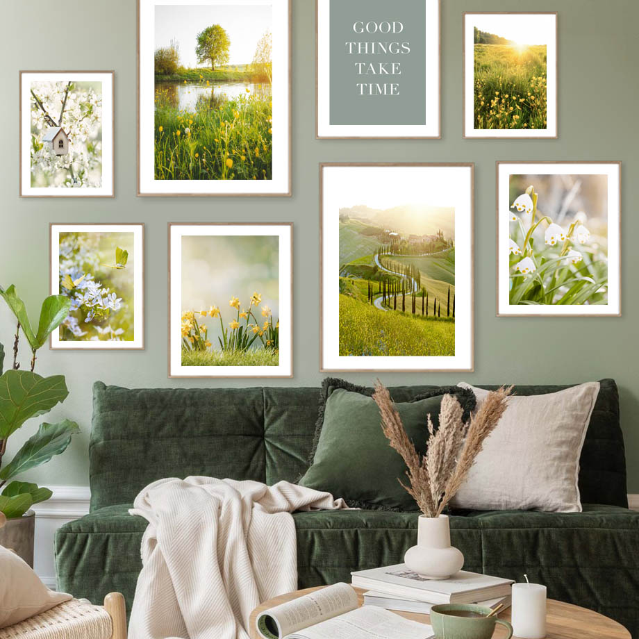 Spring Scenery Flower Green Ve - Home Decor Essentials ulasan dan harga