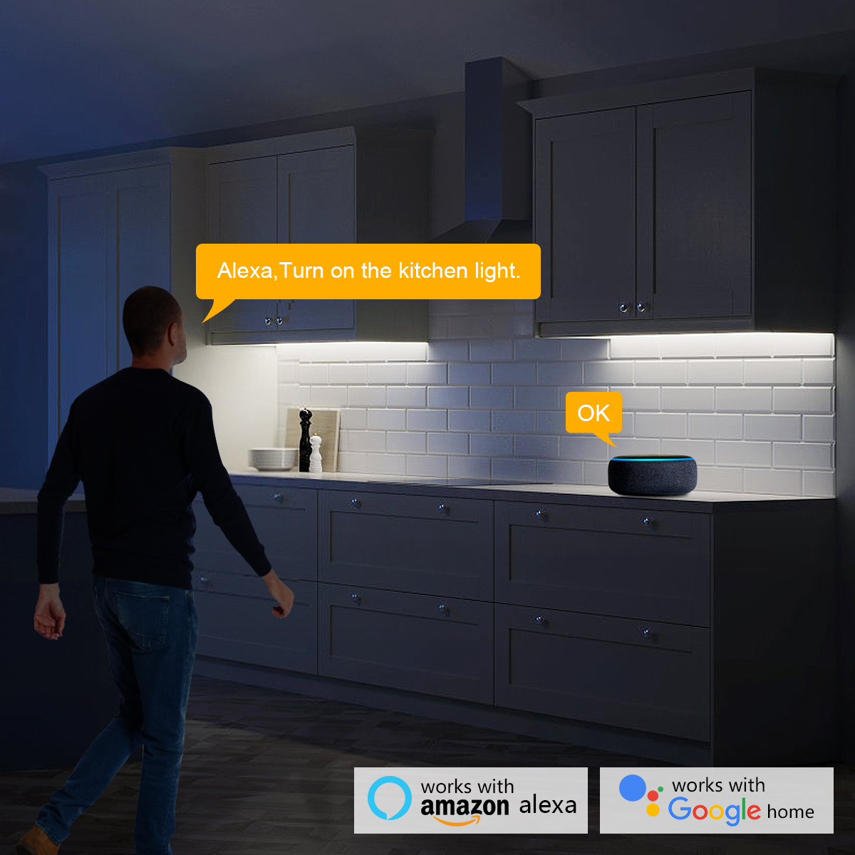 Tuya Zigbee Smart Home LED Wal - Home Decor Free App ulasan dan harga