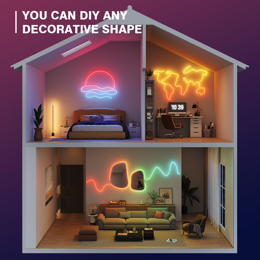 RGB 5V USB Neon Strip Light Wa - Home Decor Free App ulasan dan harga
