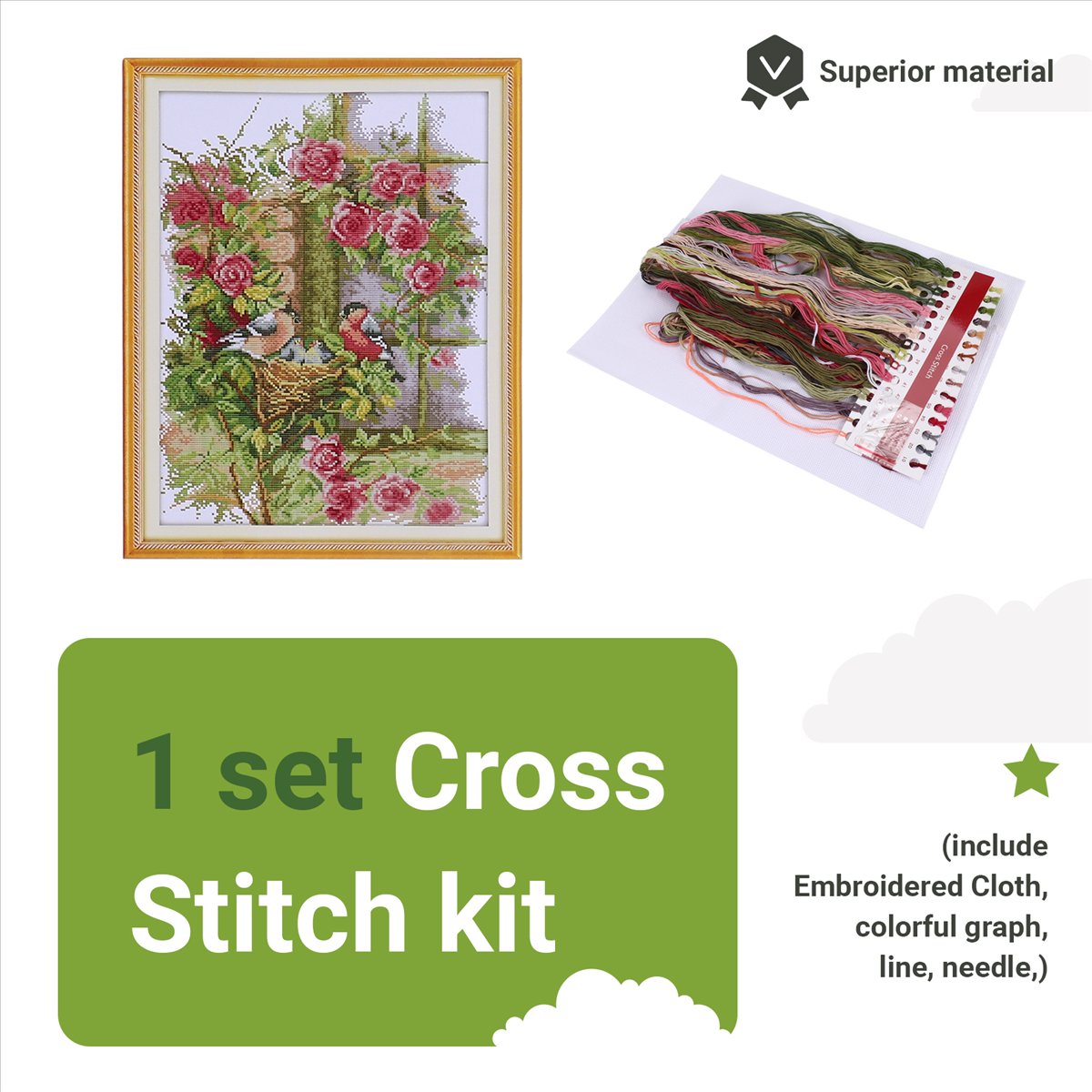 DIY Handmade Needlework Set Em - Home Decor You ulasan dan harga