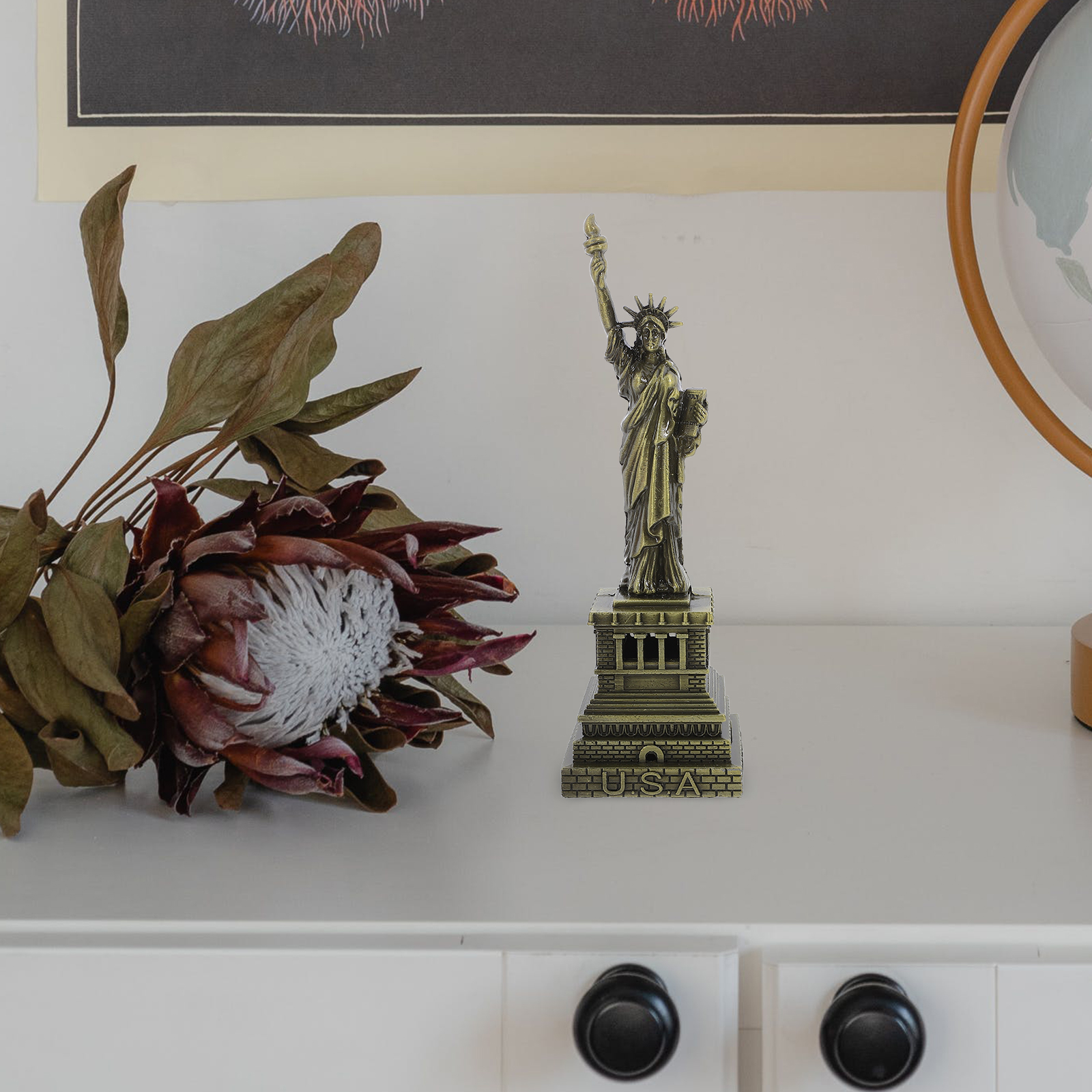 Bronze Statue of Liberty Metal - Home Decor Usa ulasan dan harga