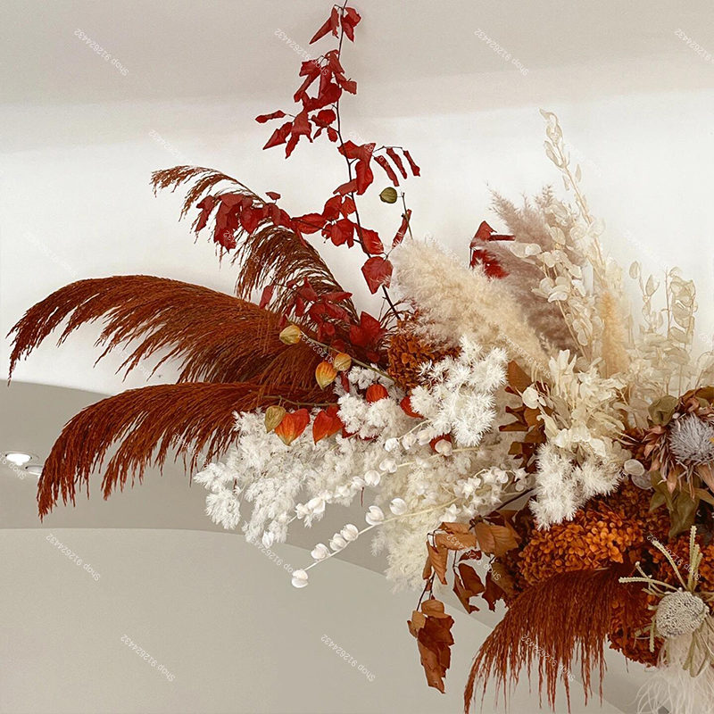 Pampas Grass Artificial Rose F - Pampas Grass Decor ulasan dan harga