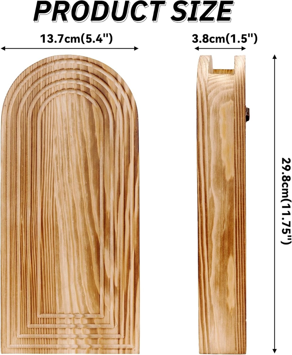 Set of 2 Wooden Vases with Pam - Pampas Grass Decor ulasan dan harga