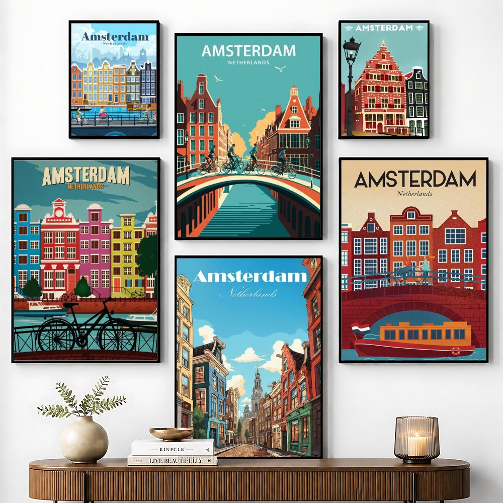 Amsterdam Netherlands Poster P - Home Decor Netherlands ulasan dan harga