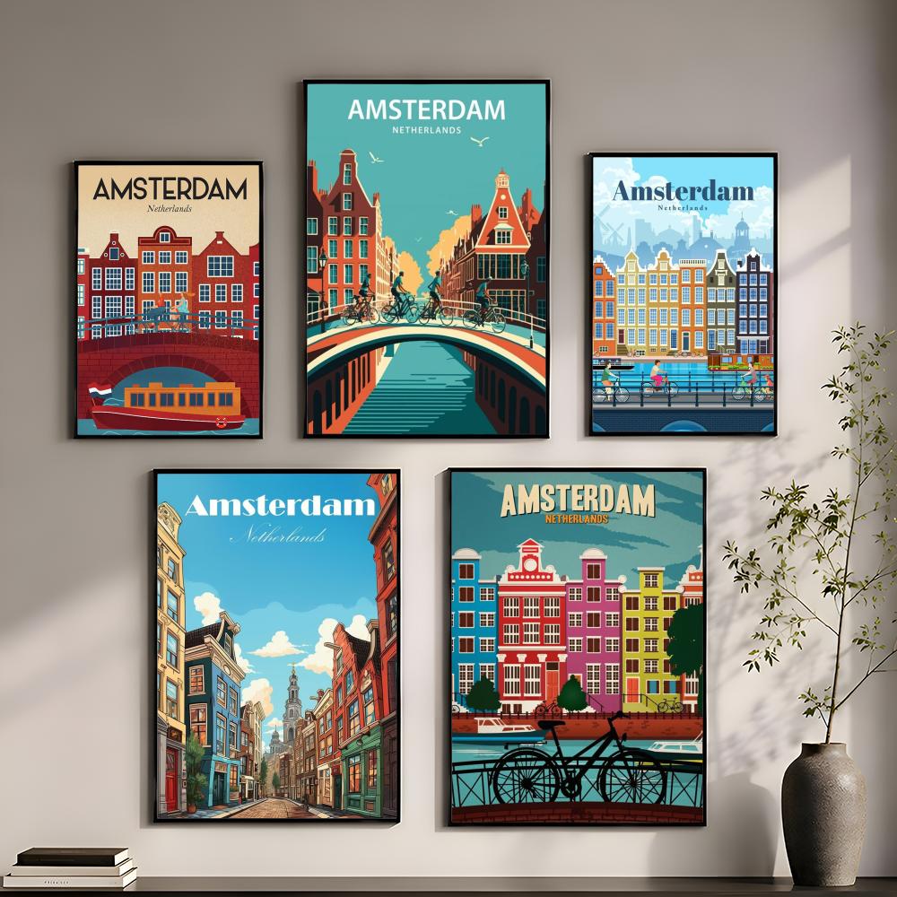Amsterdam Netherlands Poster P - Home Decor Netherlands ulasan dan harga