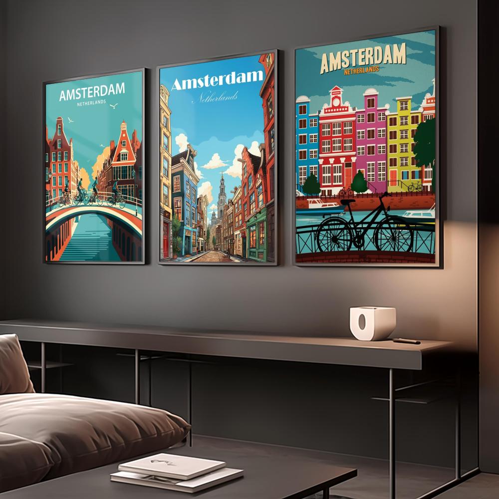 Amsterdam Netherlands Poster P - Home Decor Netherlands ulasan dan harga