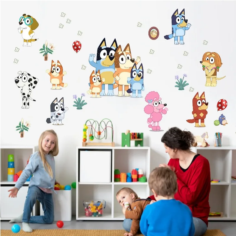Bluey Cute Cartoon Anime Self- - Home Decor Design ulasan dan harga