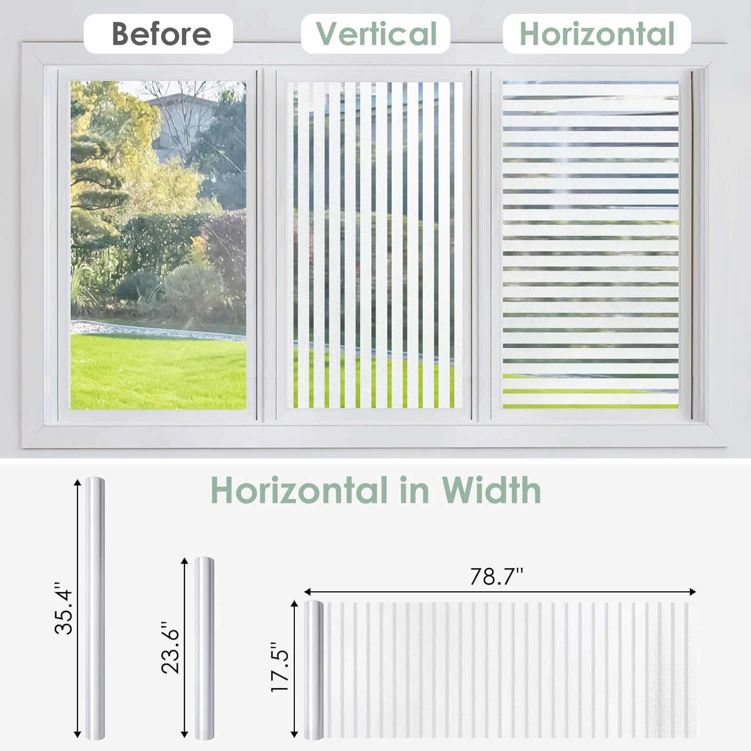 Frosted Stripe Window Privacy  - Home Decor You ulasan dan harga
