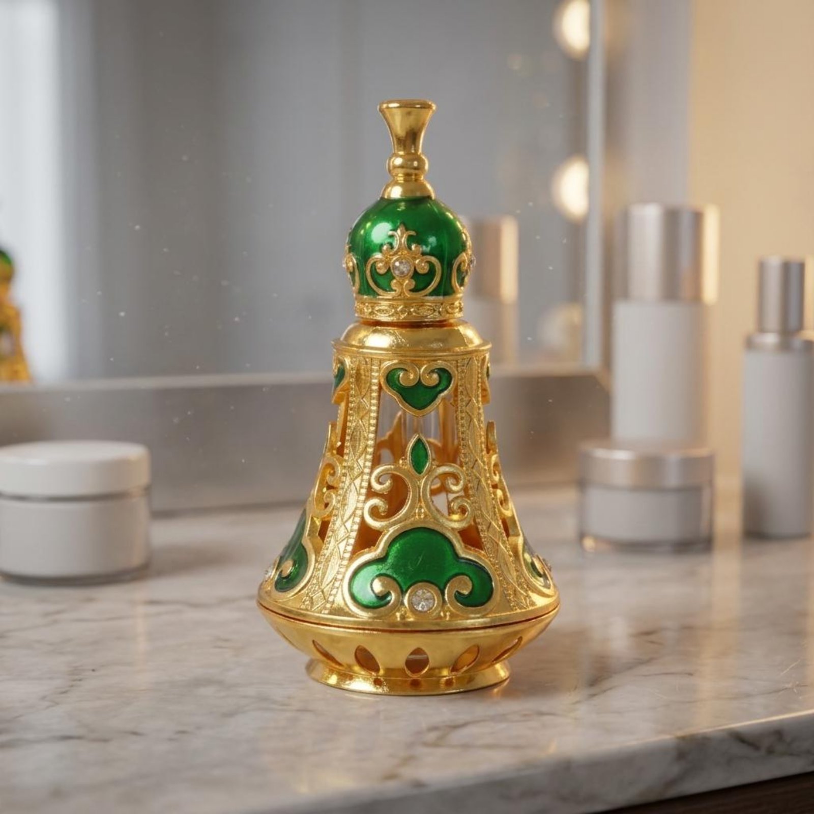 Ornate Perfume Bottle Faceted  - Home Decor Design ulasan dan harga