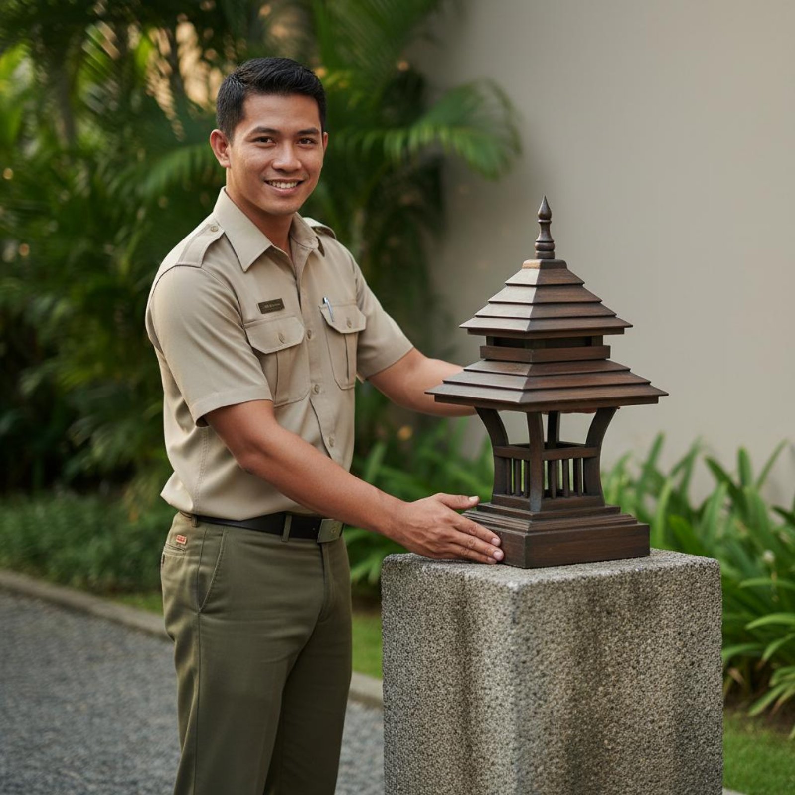 Thai Design Wood Lamp Decorati - Home Decor Design ulasan dan harga