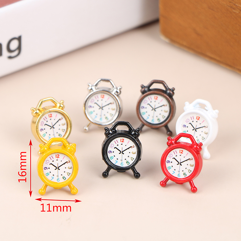 1PC 1:12 Scale Alarm Clock Dol - Home Decor Games ulasan dan harga