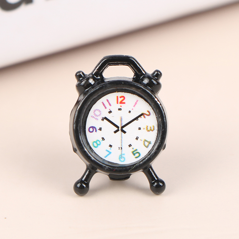 1PC 1:12 Scale Alarm Clock Dol - Home Decor Games ulasan dan harga