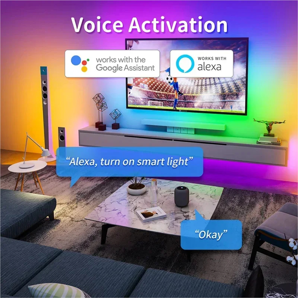 Tuya WiFi WS2811 RGBIC COB LED - Home Decor Free App ulasan dan harga