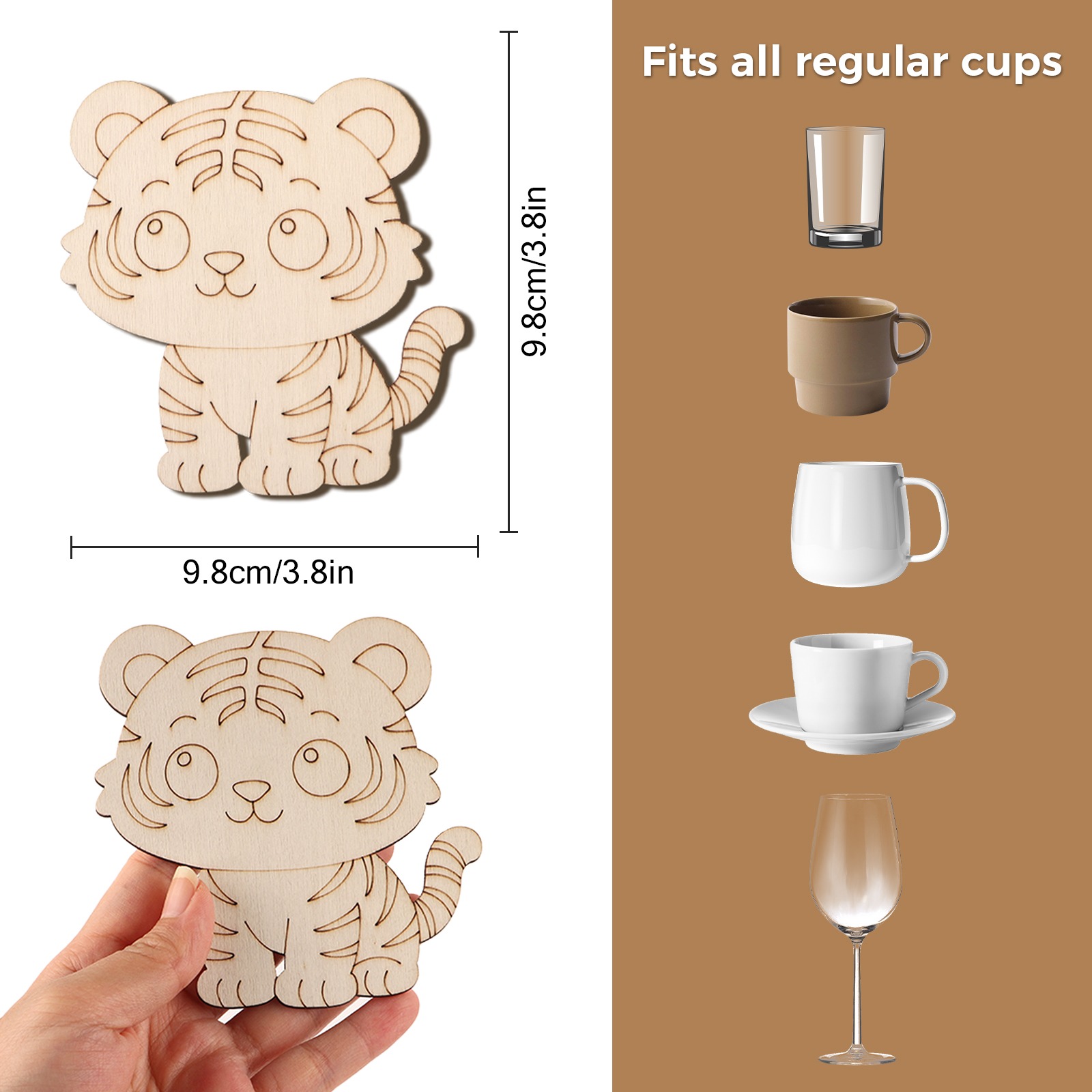 10 Pcs/set Tiger Animal Unfini - Home Decor You ulasan dan harga