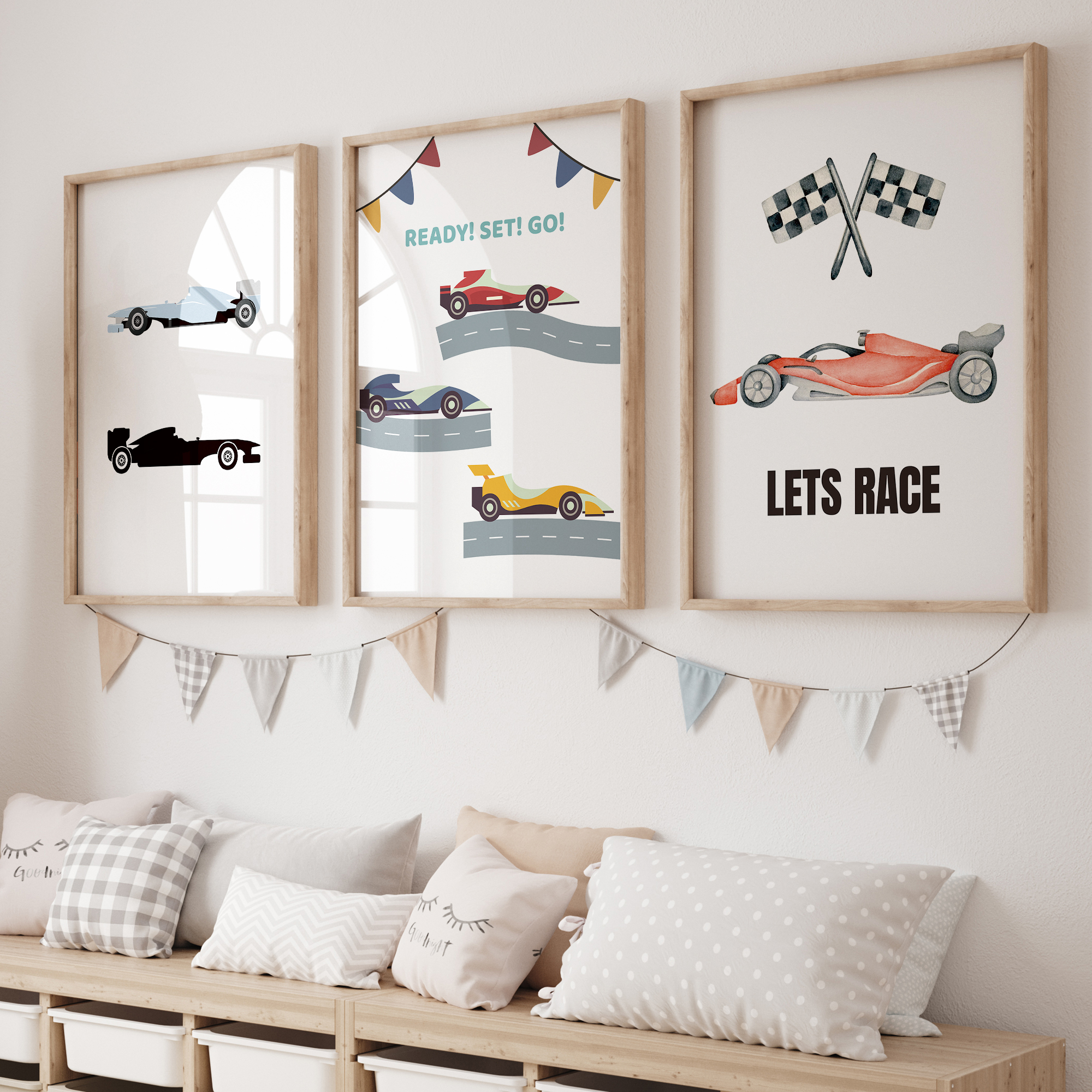 Cartoon Racing Sports Theme Wa - Home Decor Theme ulasan dan harga