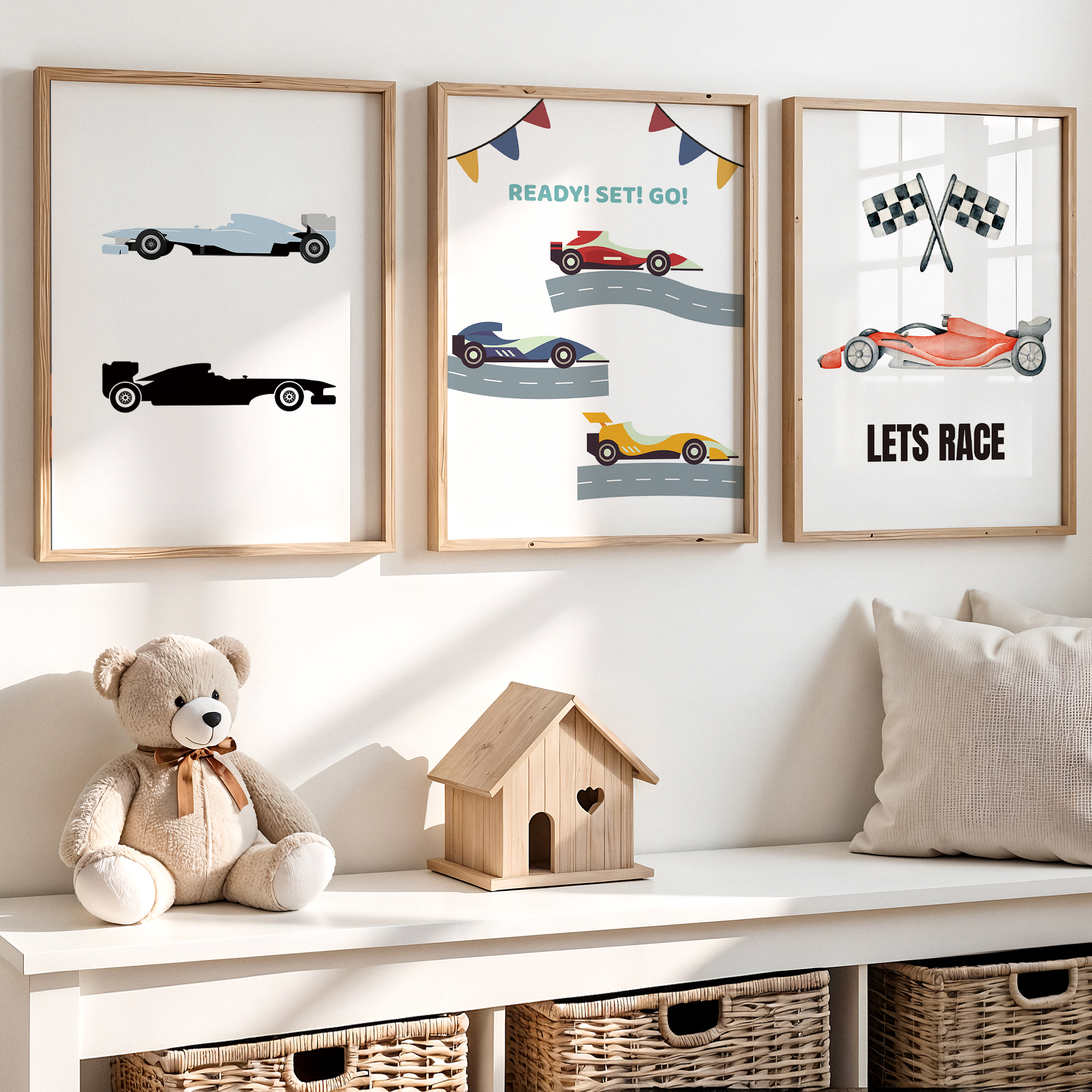 Cartoon Racing Sports Theme Wa - Home Decor Theme ulasan dan harga