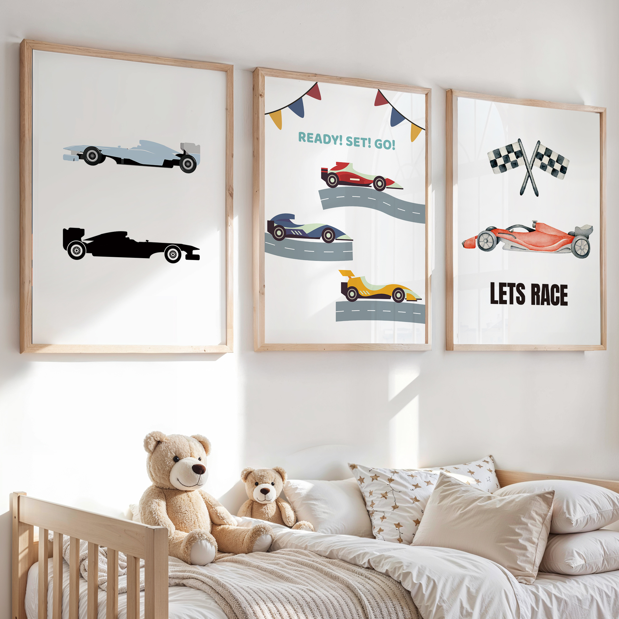 Cartoon Racing Sports Theme Wa - Home Decor Theme ulasan dan harga