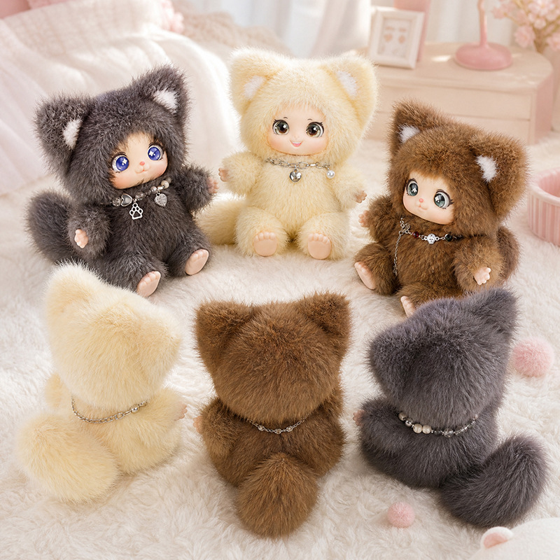 18cm New Cute Family Fox Plush - Home Decor Tv ulasan dan harga